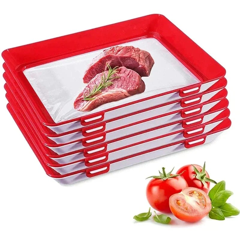 Stackable Silicone Food Storage Trays-2PCS