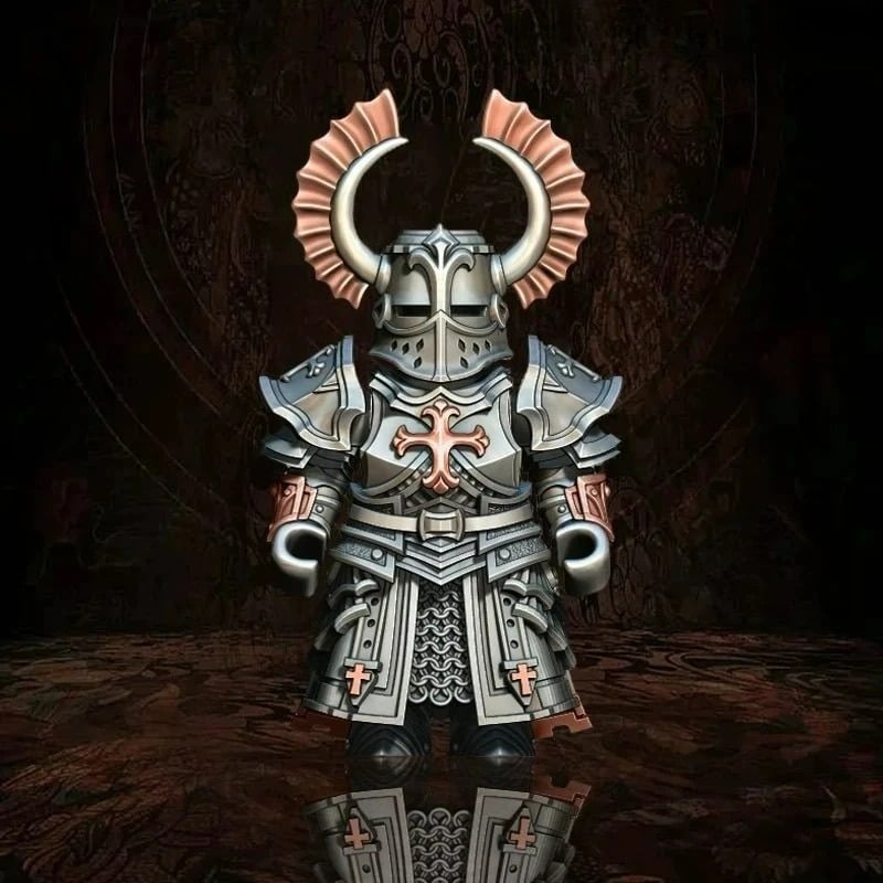 HANDCRAFTED CRUSADER AND CRIMSON TEMPLAR STATUE